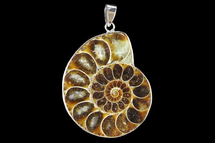 Fossil Ammonite Pendant - Million Years Old #142892